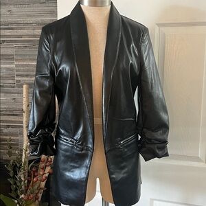 Tart Collections Faux Leather Blazer NWT